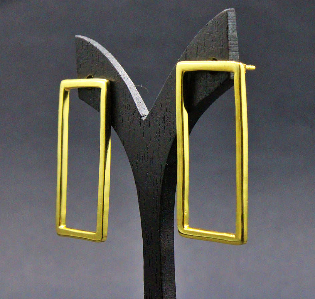 Pendientes SEMPLICE de diseño bañados en oro-4